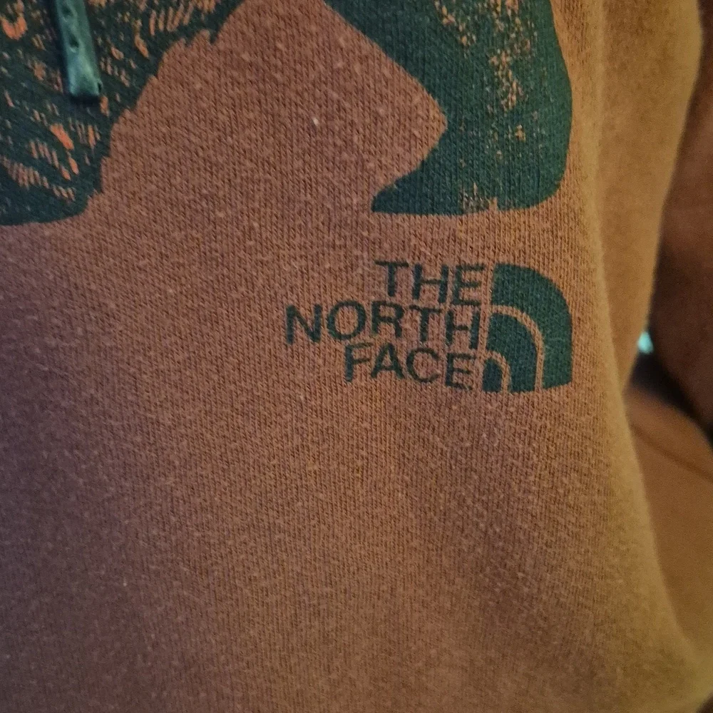 The Nortface TNF Hoodie Red Brick.SizeTag Missing. Pit To Pit:22.5